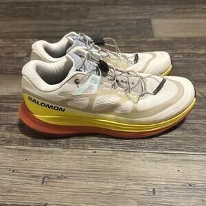 Salomon Women's Ultra Glide 2 Trail Shoes, Rainy Day/Freesia/Hot Sauce Size 9.5